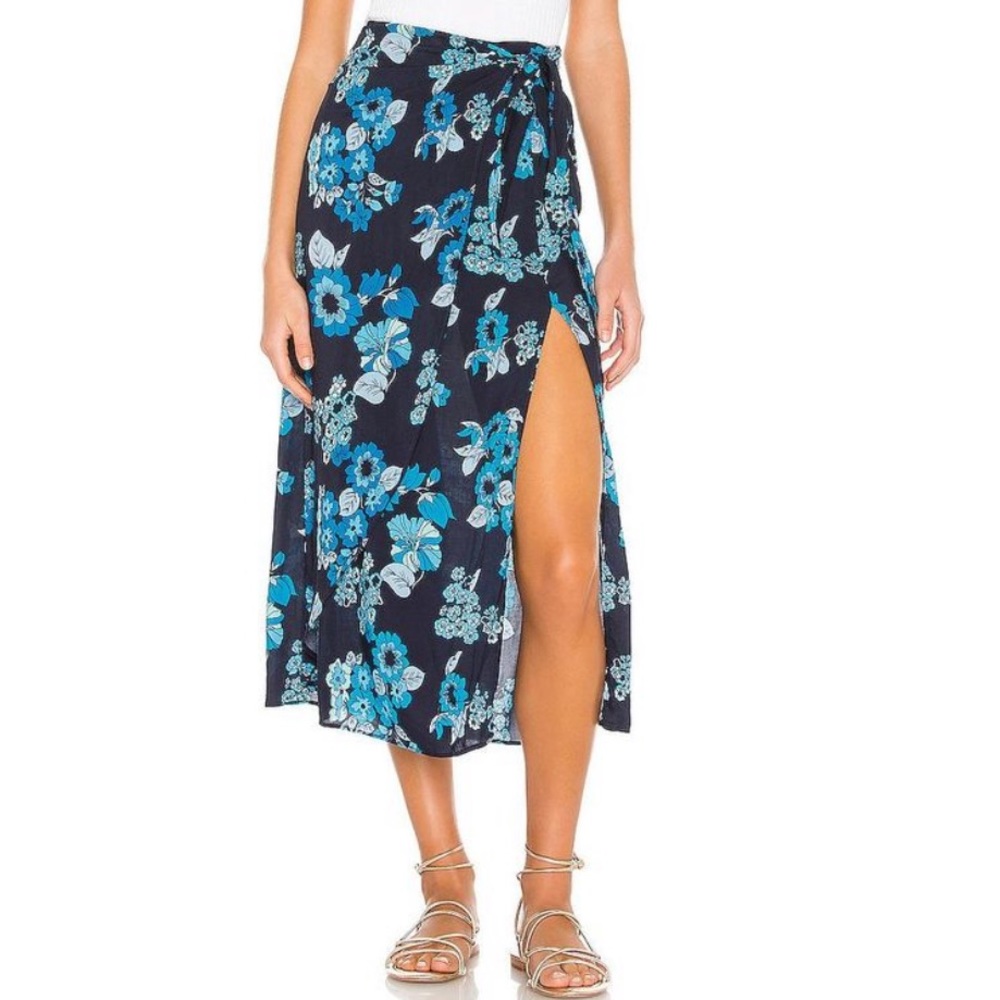 NEW Free People Sunday Sarong Skirt Floral Z48-1